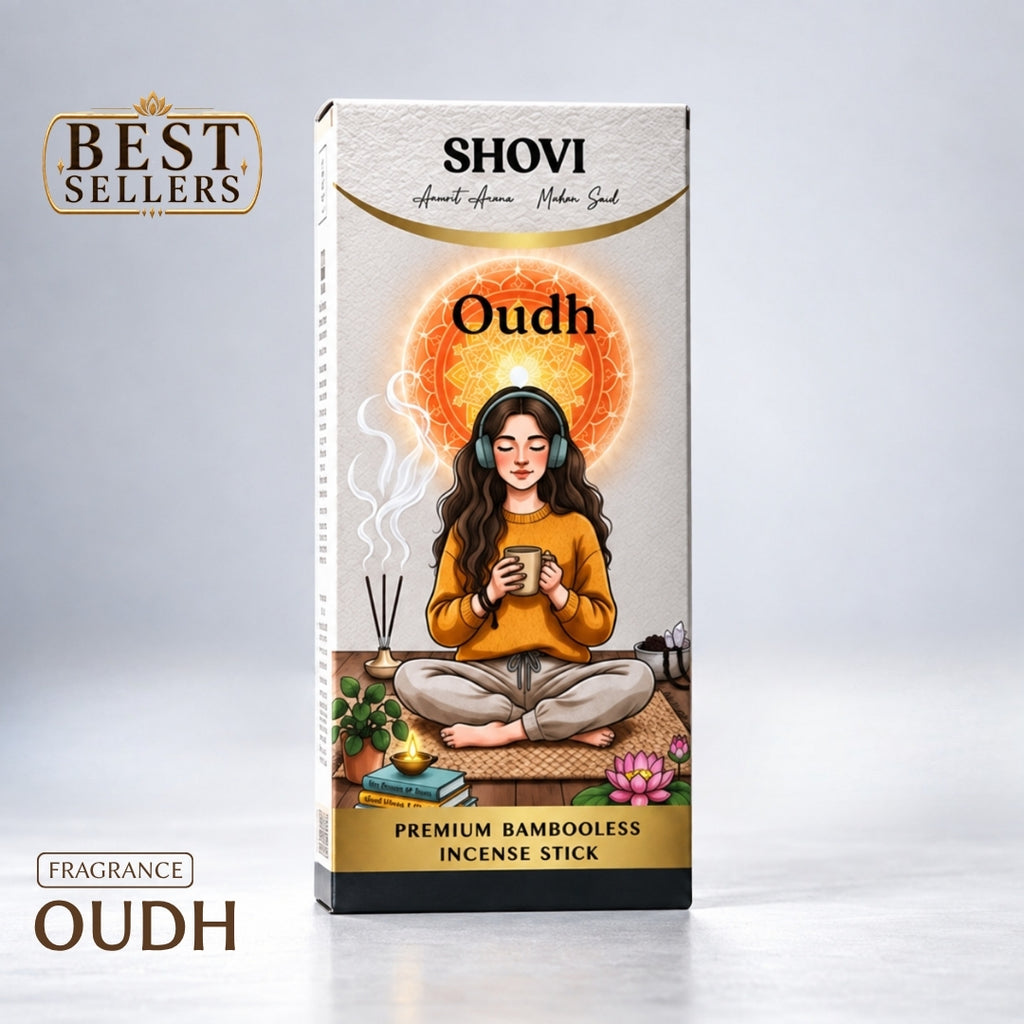 Oudh Dhoop Sticks - Pack of 30 | Free Ceramic Stand