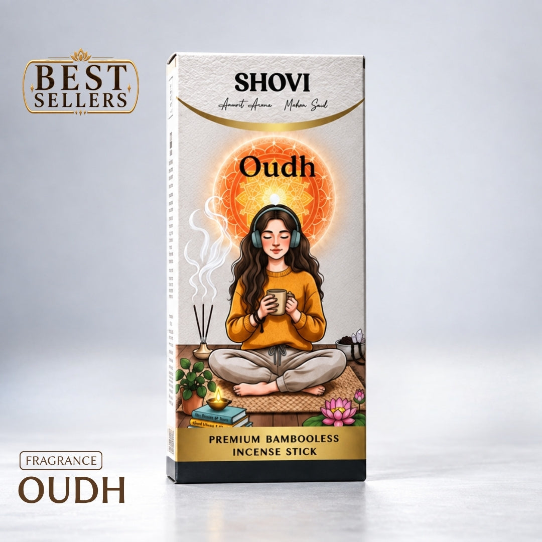 Oudh Dhoop Sticks - Pack of 30 | Free Ceramic Stand