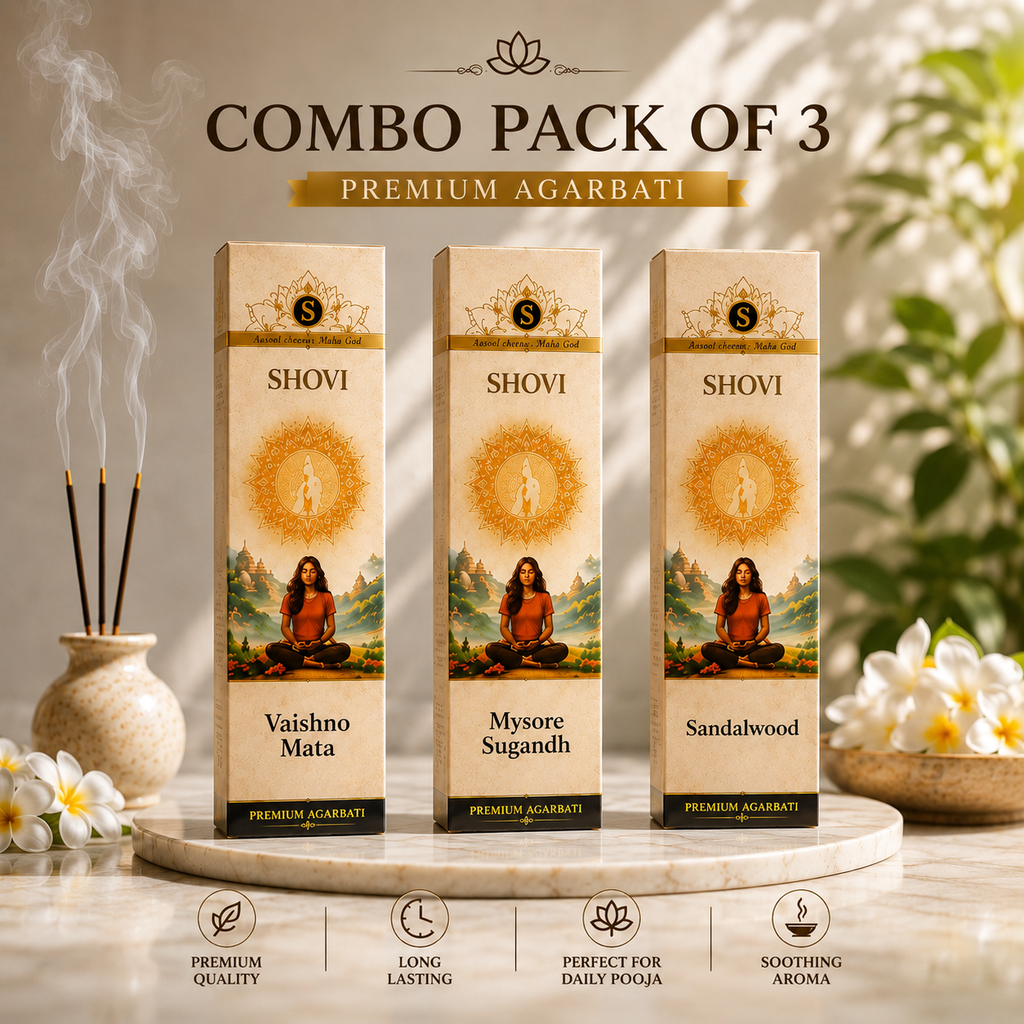 SHOVI Combo Pack of 3 Premium Agarbati