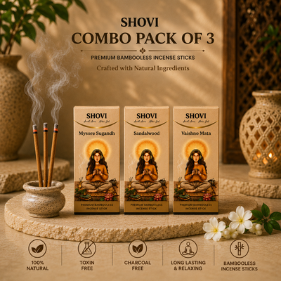 SHOVI Combo Pack of 3 Premium Dhoop Sticks