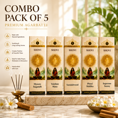 Combo Pack of 5 Incense Sticks | Assorted Packs