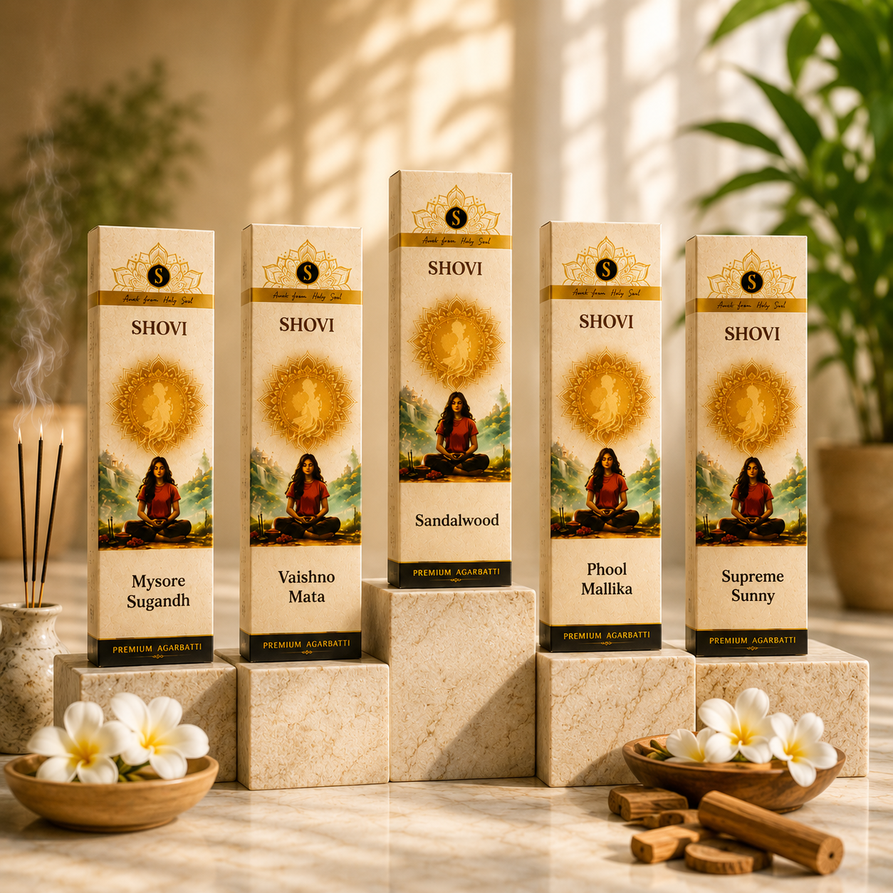 Combo Pack of 5 Incense Sticks | Assorted Packs