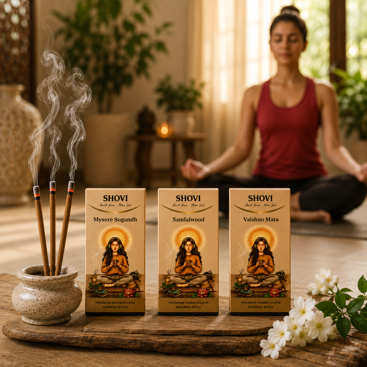 SHOVI Combo Pack of 3 Premium Dhoop Sticks